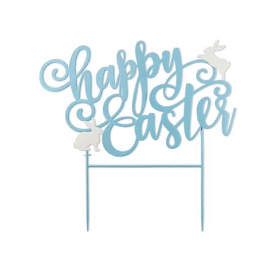 Glitzhome® 24" Metal "Happy Easter" Yard Stake